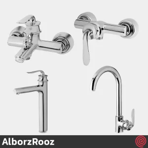 ست شیرآلات البرز روز مدل پروشات AlborzRooz Proshot | رنگ کروم