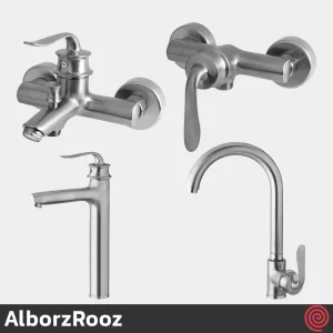 ست شیرآلات البرز روز مدل پروشات AlborzRooz Proshot | رنگ کروم مات