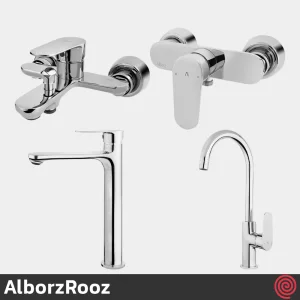 ست شیرآلات البرز روز مدل ونتو AlborzRooz Vento | رنگ کروم