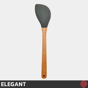 قاشق پخت و پز لیسک دار سیلیکون 30 سانتی الگانت مدل ELEGANT 142 | دسته چوب تخت