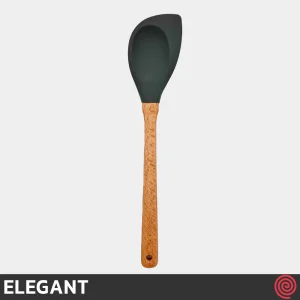 قاشق پخت و پز لیسک دار سیلیکون 30 سانتی الگانت مدل ELEGANT 142 | دسته چوب تخت