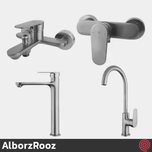 ست شیرآلات البرز روز مدل ونتو AlborzRooz Vento | رنگ کروم مات