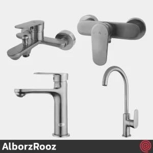 ست شیرآلات البرز روز مدل ونتو AlborzRooz Vento | رنگ کروم مات