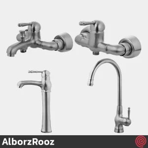 ست شیرآلات البرز روز مدل مارتین AlborzRooz Martin | رنگ کروم مات