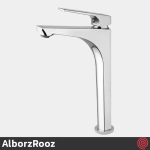 شیر روشویی پایه بلند البرز روز مدل آلپاین AlborzRooz Alpine | رنگ کروم
