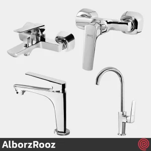 ست شیرآلات البرز روز مدل آلپاین AlborzRooz Alpine | رنگ کروم