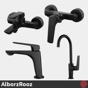 ست شیرآلات البرز روز مدل آلپاین AlborzRooz Alpine | رنگ مشکی