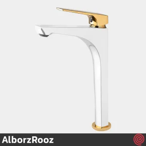 شیر روشویی پایه بلند البرز روز مدل ماربل AlborzRooz Marble | رنگ سفید