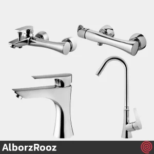 ست شیرآلات البرز روز مدل کارن AlborzRooz Karen | رنگ کروم
