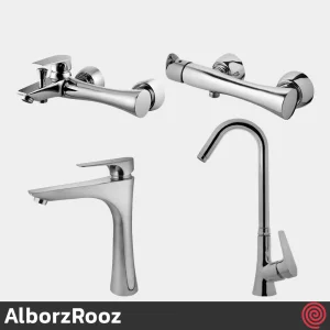 ست شیرآلات البرز روز مدل کارن AlborzRooz Karen | رنگ کروم مات
