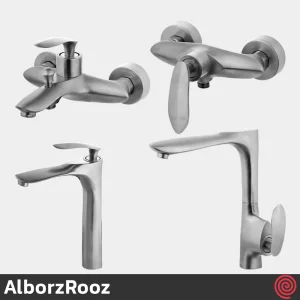 ست شیرآلات البرز روز مدل کلودی AlborzRooz Cloudy | رنگ کروم مات