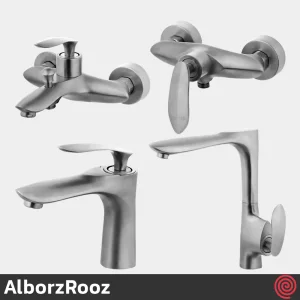 ست شیرآلات البرز روز مدل کلودی AlborzRooz Cloudy | رنگ کروم مات
