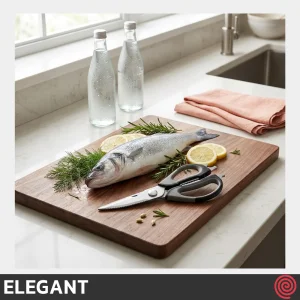 قیچی آشپزخانه استیل الگانت مدل ELEGANT 170 | حرفه ای 7 کاره