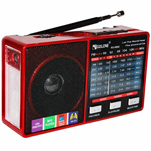 رادیو و اسپیکر بلوتوثی گولون مدل GOLON RX-8866BT | با چراغ قوه