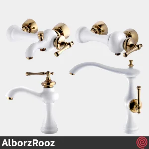 ست شیرآلات البرز روز مدل مجیک AlborzRooz Magic | رنگ سفید