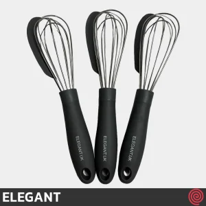 همزن استیل سیلیکونی 30 سانتی الگانت مدل ELEGANT 181 | بزرگ و 2 کاره با لیسک