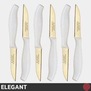 چاقو میوه خوری تیغه صاف الگانت مدل ELEGANT 164 | ست 6 تایی تیغه آلمانی