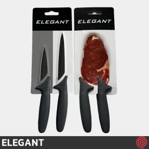 چاقو آشپزخانه حرفه ای الگانت مدل ELEGANT 522 | با تیغه 9 و 12 سانت، تیغه سوئیسی