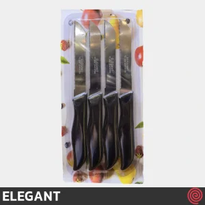 چاقو میوه خوری تیغه اره‌ای الگانت مدل ELEGANT 535 | ست 4 تایی