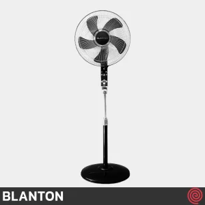 پنکه ایستاده بلانتون مدل BLANTON BCF-SF2301B | رنگ مشکی با ریموت کنترل، 3 سرعته