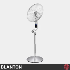 پنکه ایستاده بلانتون مدل BLANTON BCR-SF4103CR | رنگ کروم با ریموت کنترل، 3 سرعته