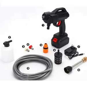 کارواش شارژی پرتابل با قابلیت مکش آب مدل Cleaning Gun 48Vf Washer