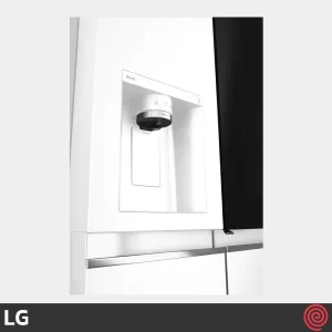 طراحی آب ریز و یخ ریز یخچال فریزر GR-X267CQHS یا X267 ال جی رنگ سفید با تکنولوژی UVnano