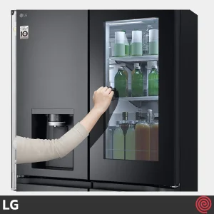قابلیت اینستاویو (InstaView) یخچال فریزر ال جی GR-X34FRCRL رنگ دودی محصول 2025