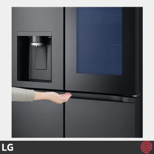 رنگ آبی یاقوت کبود (Sapphire Blue) قابلیت InstaView MyColor یخچال فریزر ال جی GR-X34FRCRL رنگ دودی محصول 2025
