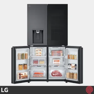 یخچال و فریزر ساید بای ساید 25 فوت ال جی مدل LG GR-X34FFCAB | چهار درب فرانسوی