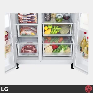 کشوهای پایین یخچال فریزر ال جی GC-J267SQSS رنگ سفید 2022