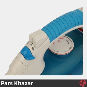اتو بخار 2400 وات پارس خزر مدل Pars Khazar 702 | رنگ آبی، کف تیتانیوم