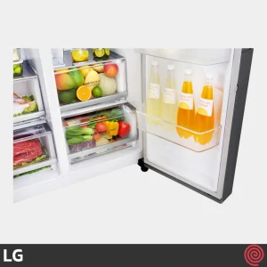طراحی کشوهای یخچال فریزر ال جی GCJ-267PHL رنگ نقره ای پلاتینیومی