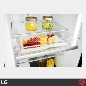 طراحی طبقه های یخچال فریزر J267 رنگ نقره ای پلاتینیومی