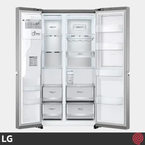 نمای داخل یخچال فریزر 2024 ال جی GCJ-287TVL رنگ نقره ای