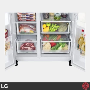 طراحی کشوهای یخچال فریزر ال جی GCJ-287GNW