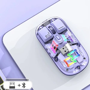 فروش موس بلوتوثی وایرلسی دو حالته قابل شارژ با طراحی شفاف کوتسی