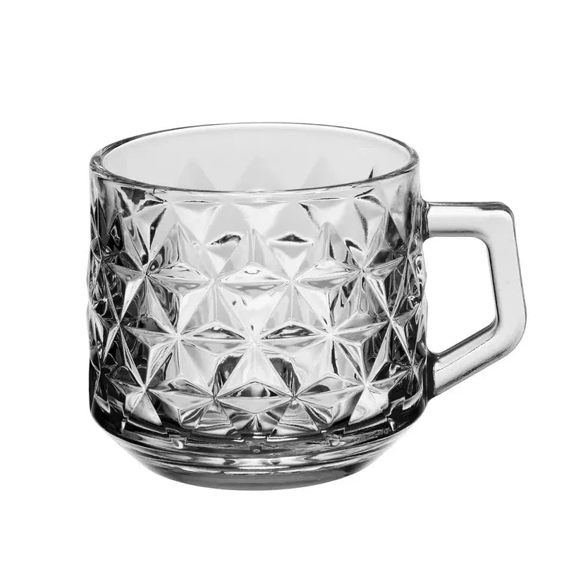 نیم لیوان دسته دار الیکا اصفهان گلس بسته 6 عددی