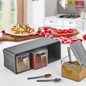 ست جا ادویه سه عددی باکس دار برند کیو لوکس کد 677