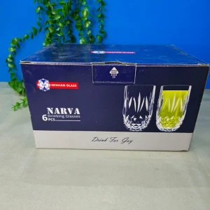 لیوان شیشه اصفهان مدل ناروا Narva بسته ۶ عددی 330 سی‌سی