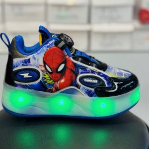 کتونی اسکیتی مرد عنکبوتی چراغ‌دار برجسته کودک | دو منظوره