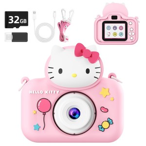 دوربین کودک Hello Kitty مدل X5 با دوربین سلفی و قاب سیلیکونی
