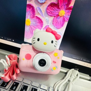 دوربین کودک Hello Kitty مدل X5 با دوربین سلفی و قاب سیلیکونی