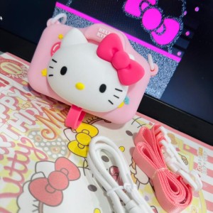 دوربین کودک Hello Kitty مدل X5 با دوربین سلفی و قاب سیلیکونی