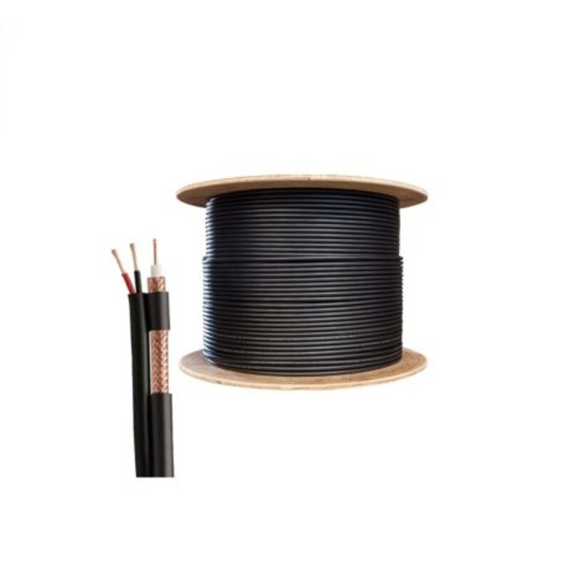 کابل کواکسیال RG-59 ترکیبی مغزی 0.7 شیلد 80(305 متری)برق 0.75