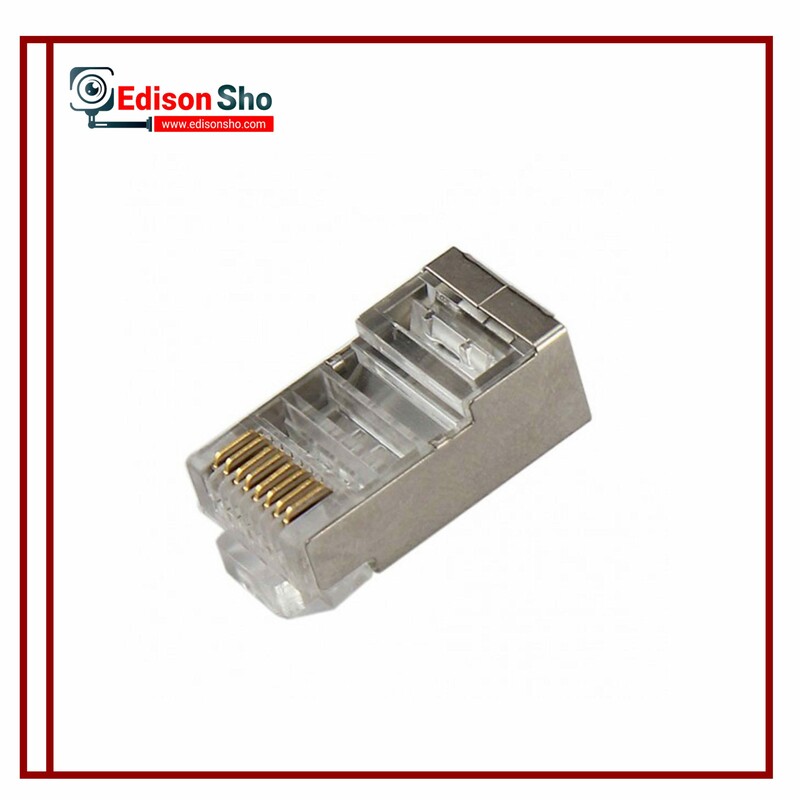 سوکت شبکه فلزی صدتایی sftp CAT6 برند AMP