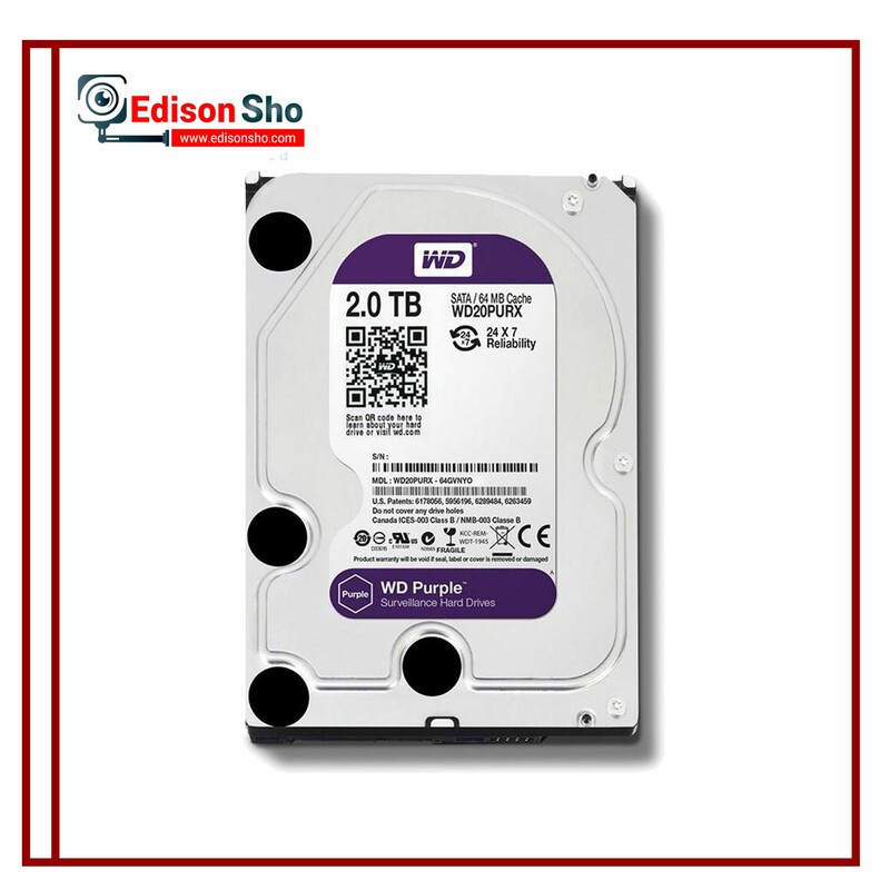 هارد دیسک 2 ترابایت شرکتی اینترنال وسترن دیجیتال بنفش Purple