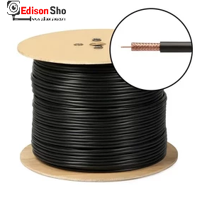 کابل کوکسیال RG-59 ترکیبی مغزی 0.8 شیلد 144(305 متری)برق 2.5