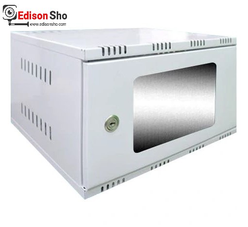 رک  سفید درب شیشه ای 4 یونیت عمق35 AHP