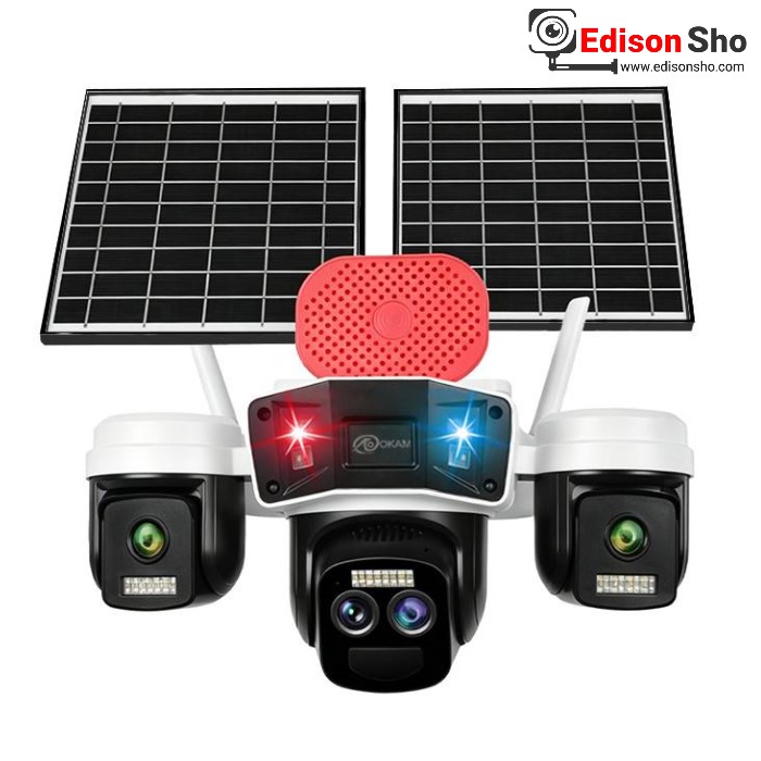 سولار سیمکارتی 3 لنز TZ10 + یک لنز 10X ZOOM دو پنل APP:UNI-KAM (OKAM)